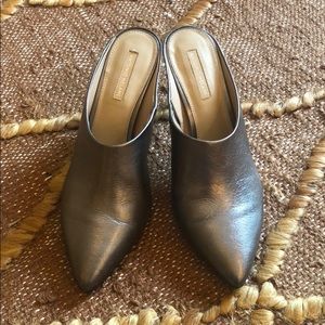 Antonio Melani silver mules size 7.5